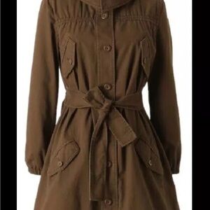 Anthropologie Daughters of The Liberation Brown Utility Jacket size XS Lagenlook